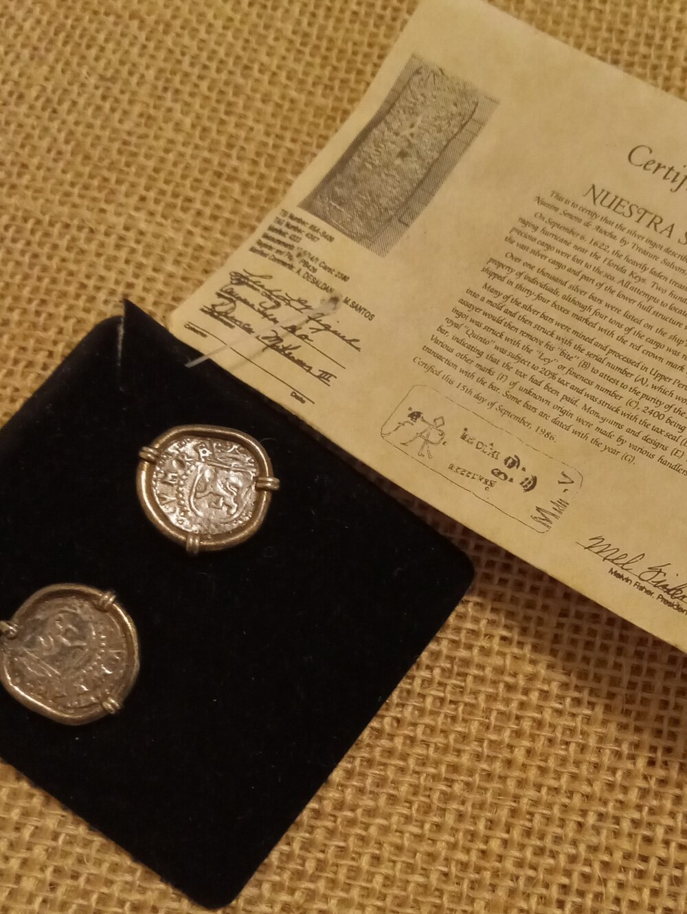 Authentic Sunken Treasure Nuestra Senora de Atocha Earrings